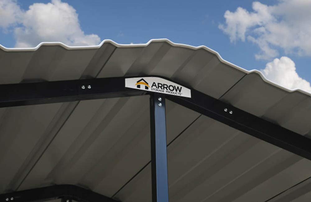 Arrow Carport, 14 ft. x 33 ft. x 14ft. Charcoal 14′ x 33′ x 14′