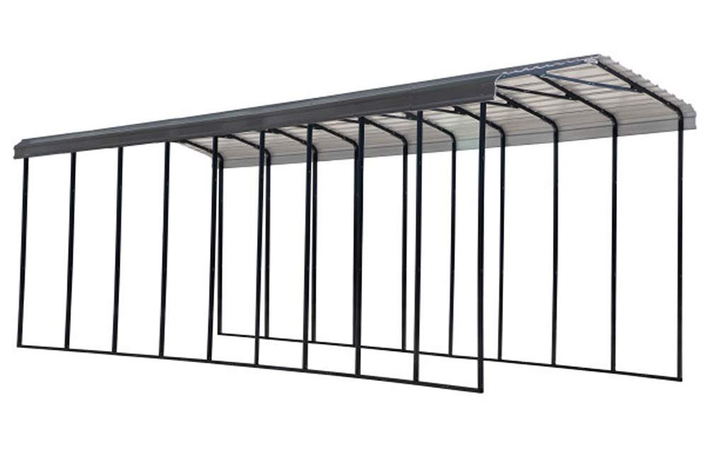 Arrow Carport, 14 ft. x 42 ft. x 14ft. Charcoal 14′ x 42′ x 14′