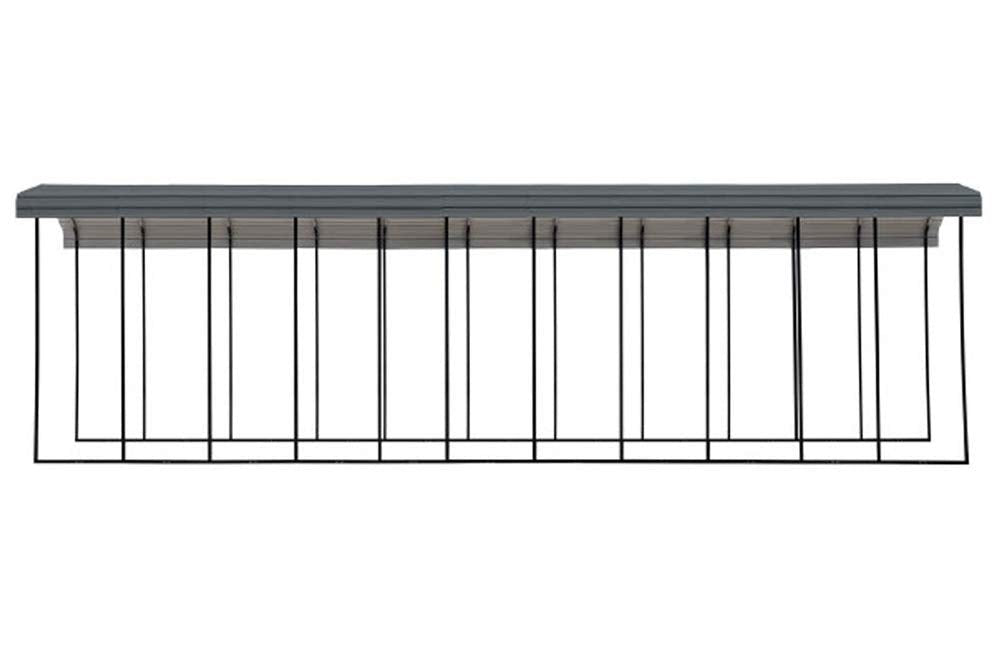 Arrow Carport, 14 ft. x 51 ft. x 14ft. Charcoal 14′ x 51′ x 14′