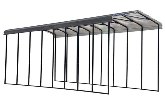 Arrow Carport, 14 ft. x 38 ft. x 14ft. Charcoal 14′ x 38′ x 14′