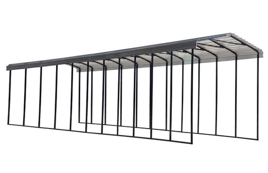 Arrow Carport, 14 ft. x 51 ft. x 14ft. Charcoal 14′ x 51′ x 14′