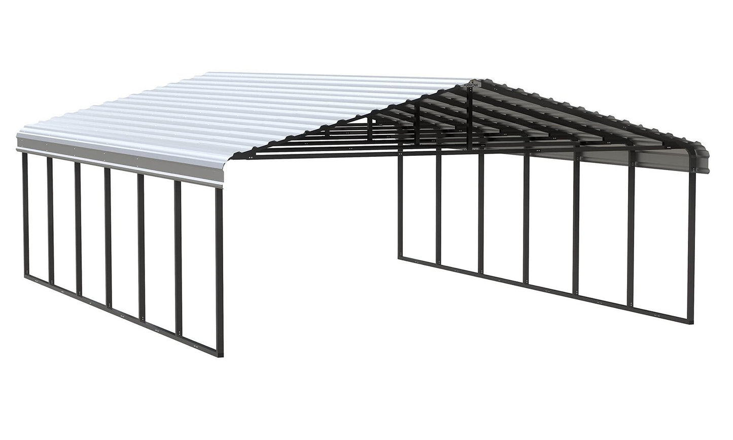 Arrow Carport, 20 ft. x 29 ft. x 9ft. Eggshell 20′ x 29′ x 9′