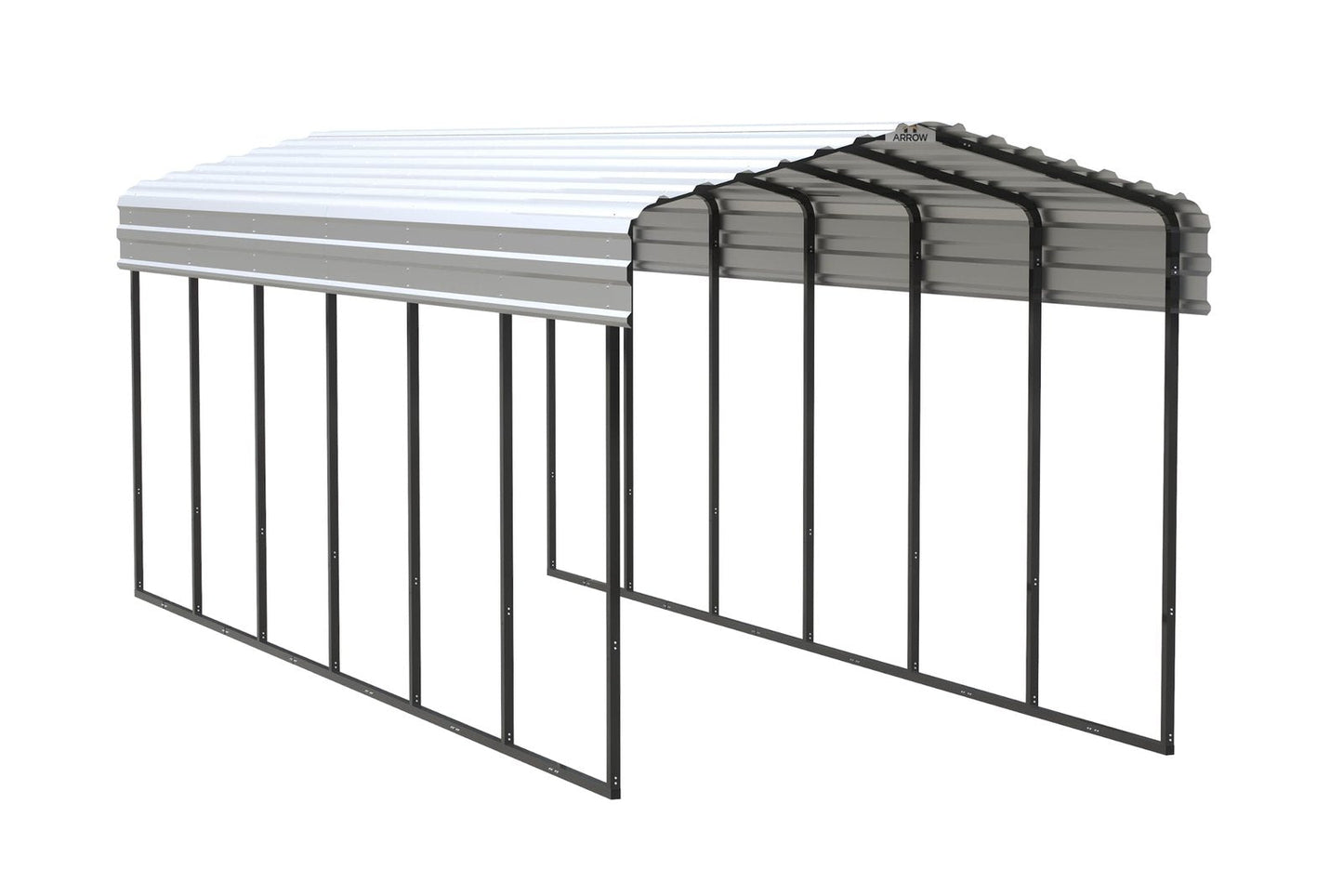 Arrow Carport, 10 ft. x 29 ft. x 9ft. Eggshell 10′ x 29′ x 9′
