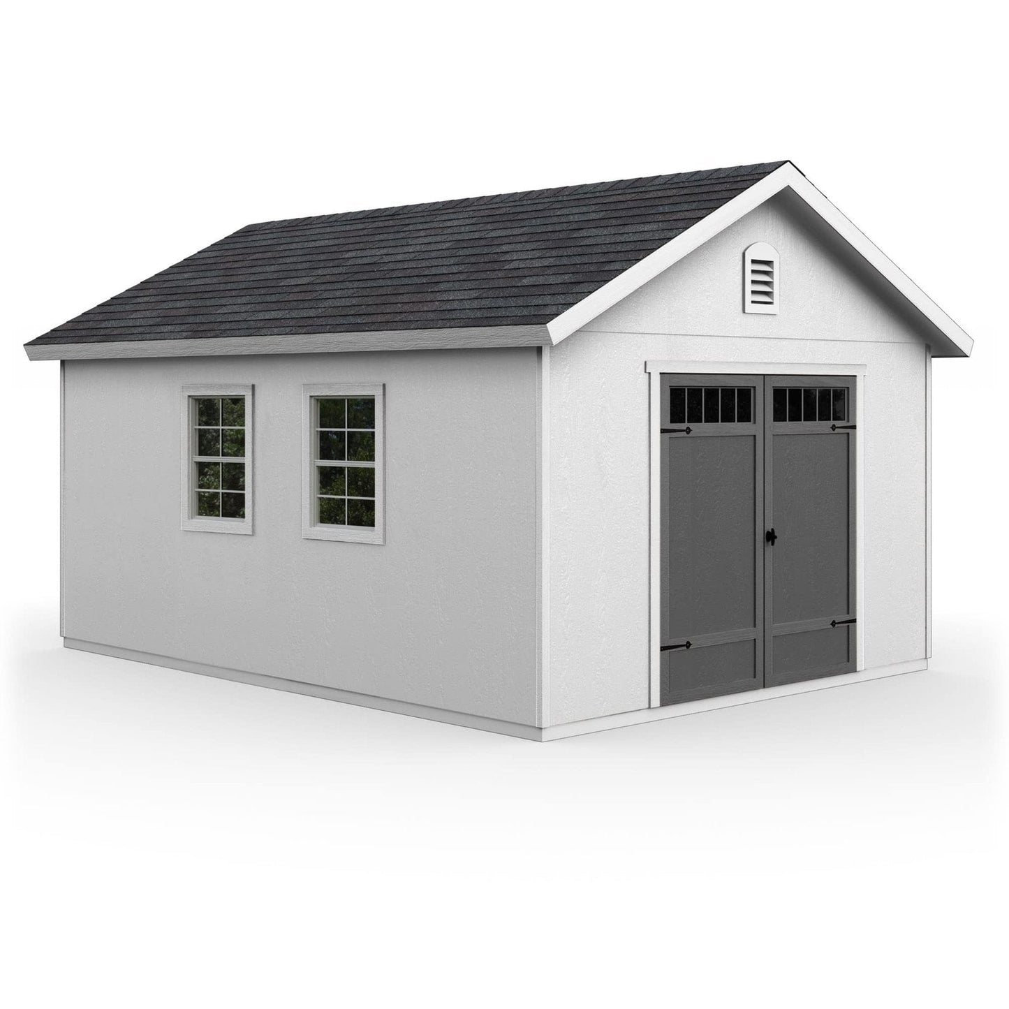 Handy Home Products Scarsdale 12×16 Do-it-Yourself Wooden Storage Shed Tan