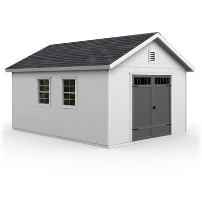 Handy Home Products Scarsdale 12×16 Do-it-Yourself Wooden Storage Shed Tan
