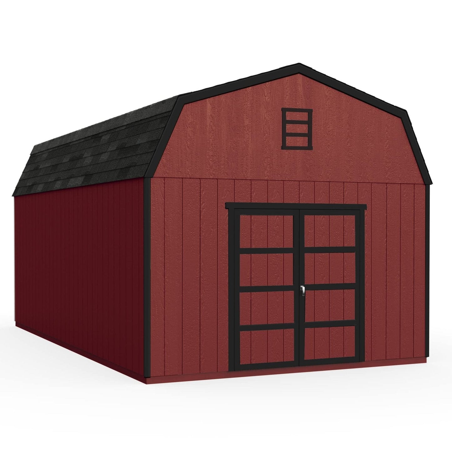 Handy Home Products Hudson 12×20 Do-it-Yourself Wooden Storage Shed with Floor Brown