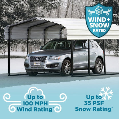 Arrow Carport, 10 ft. x 29 ft. x 9ft. Eggshell 10′ x 29′ x 9′