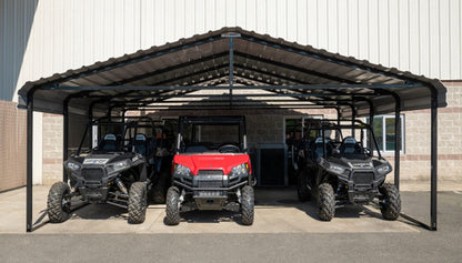 Arrow Carport, 20 ft. x 20 ft. x 7ft. Charcoal 20′ x 20′ x 7′