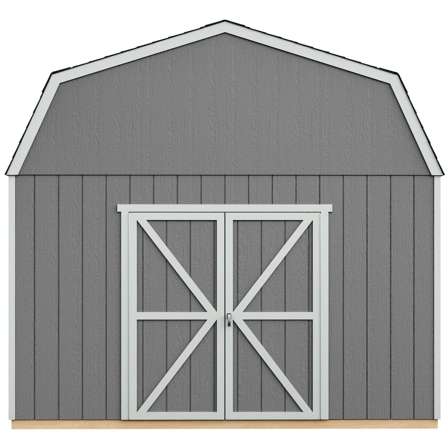 Handy Home Products Hudson 12×20 Do-it-Yourself Wooden Storage Shed with Floor Brown