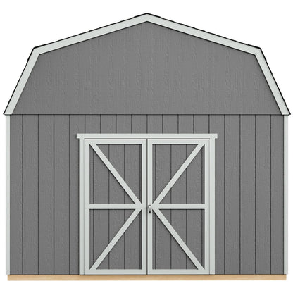Handy Home Products Hudson 12×20 Do-it-Yourself Wooden Storage Shed with Floor Brown