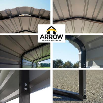 Arrow Carport, 10 ft. x 29 ft. x 9ft. Eggshell 10′ x 29′ x 9′