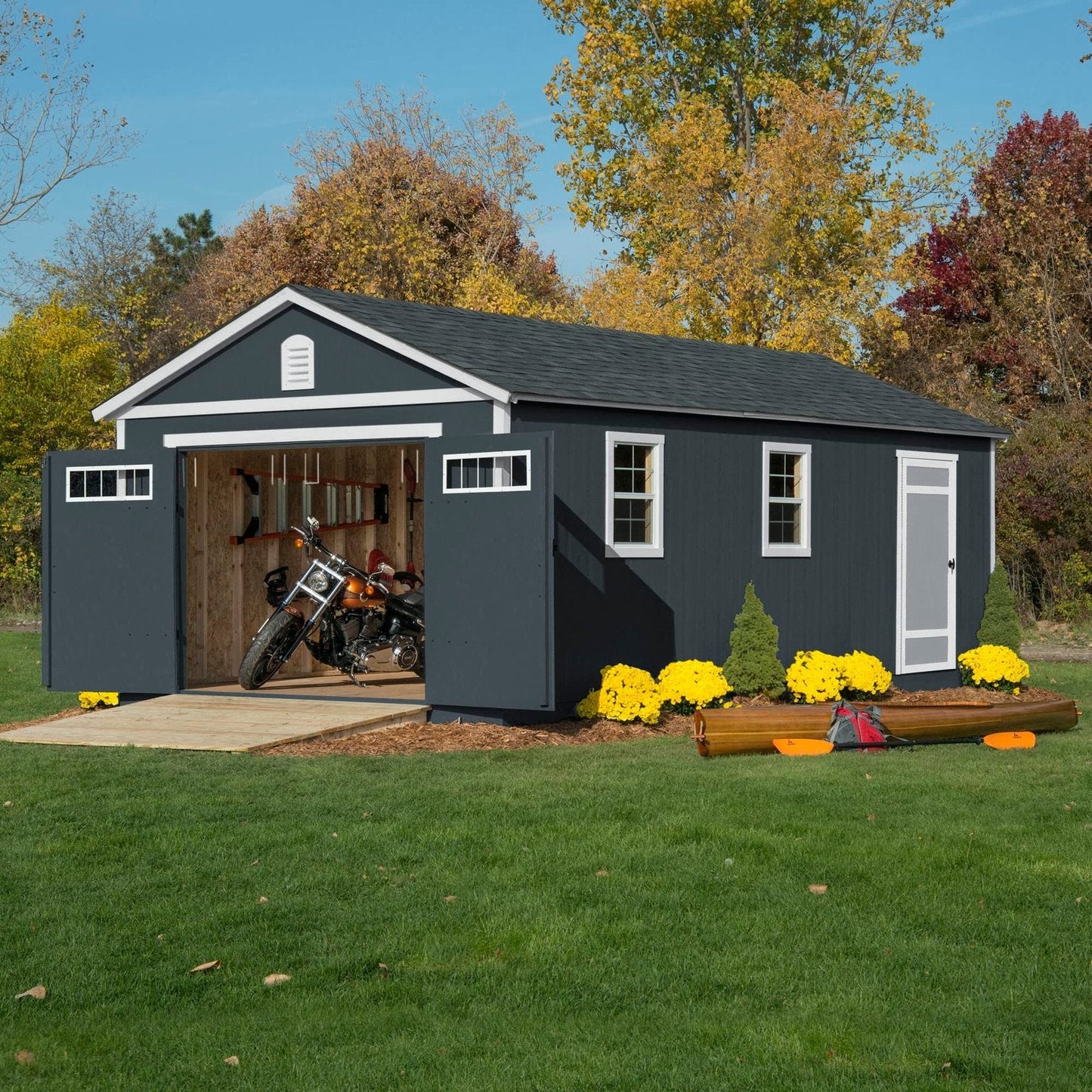 Handy Home Products Manhattan 12×24 Garage Do-it-Yourself Wooden Storage Shed