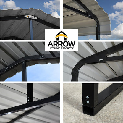 Arrow Carport, 20 ft. x 20 ft. x 9ft. Eggshell 20′ x 20′ x 9′14